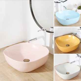 Square ceramic toilet lavabo matte enrolled the lavatory basin of northern Europe on household art basin water basin basin
