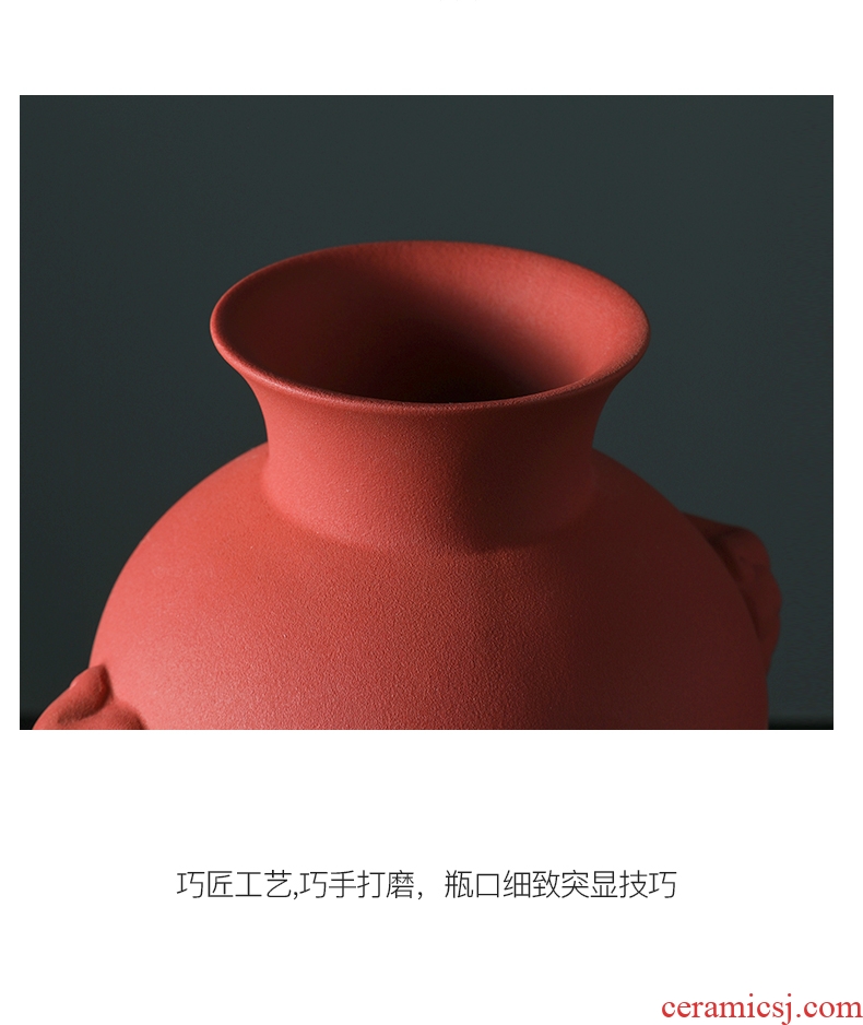 The New Chinese jingdezhen furnishing articles vase soft adornment space decoration example room designer sitting room porch vase
