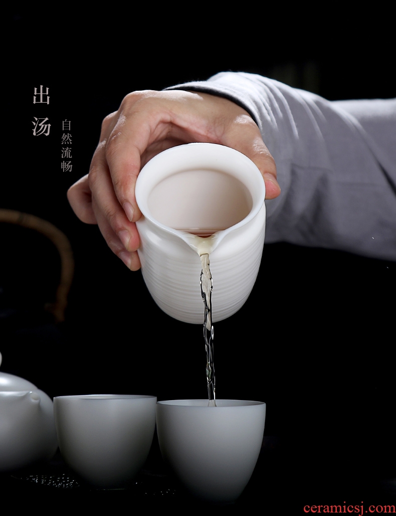 Quiet life suet jade white porcelain tea sea ceramics fair keller kung fu tea accessories device home and a cup of tea