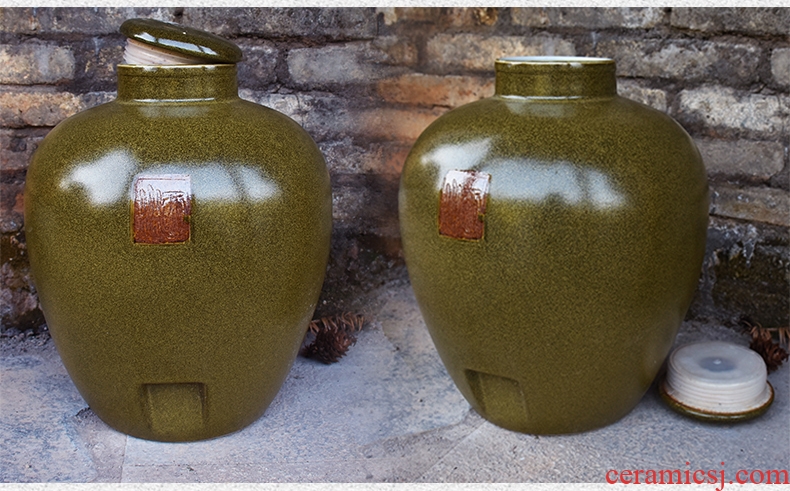 Jingdezhen ceramic jars 10 jins liquor hip flask home brew seal pot it 50 kg mercifully 20 jins medicinal liquor