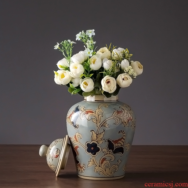 Jingdezhen ceramics furnishing articles table sitting room of Chinese style household adornment wedding gift of archaize of blue and white porcelain clay