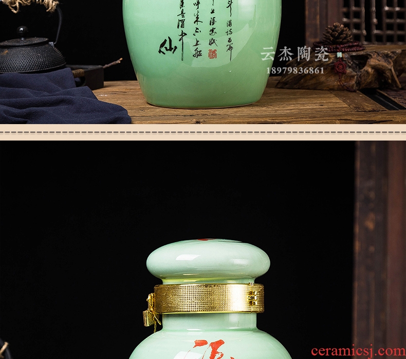 Mercifully wine jars 10 jins 20 jins 30 pounds put ceramic terms it jugs of jingdezhen home empty wine bottles