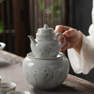 Is good source celadon hand - made contracted household take the teapot of filter ceramic pot of tea tureen single pot of kung fu tea set