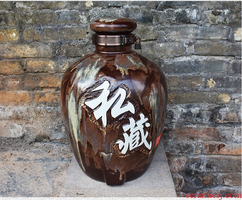 Jingdezhen ceramic jars 10 jins with leading domestic wine sealed it 50 kg archaize liquor jugs container