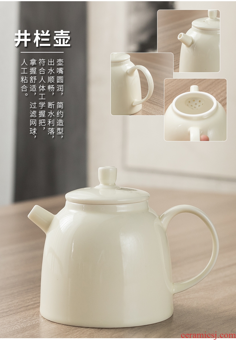 A friend is A Japanese dry tea set tea service kung fu tea pot office contracted household ceramics gift set tea service
