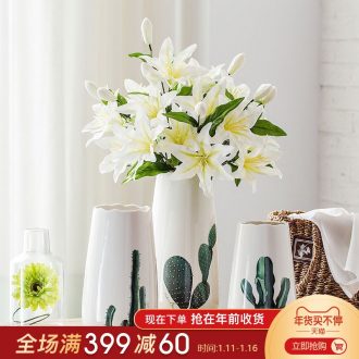 I and contracted place to live in the living room TV cabinet ceramic vase flower vase creative hydroponic small pure and fresh and vase