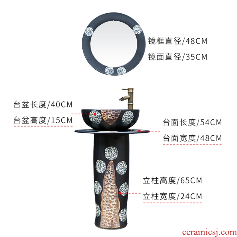 The sink basin of pillar type commode ceramic contracted and is suing floor integrated vertical column of small family toilet basin