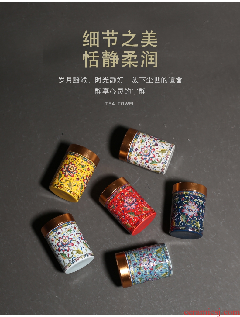 YanXiang fang enamel made pottery small alloy caddy fixings small one mercifully seal portable storage POTS