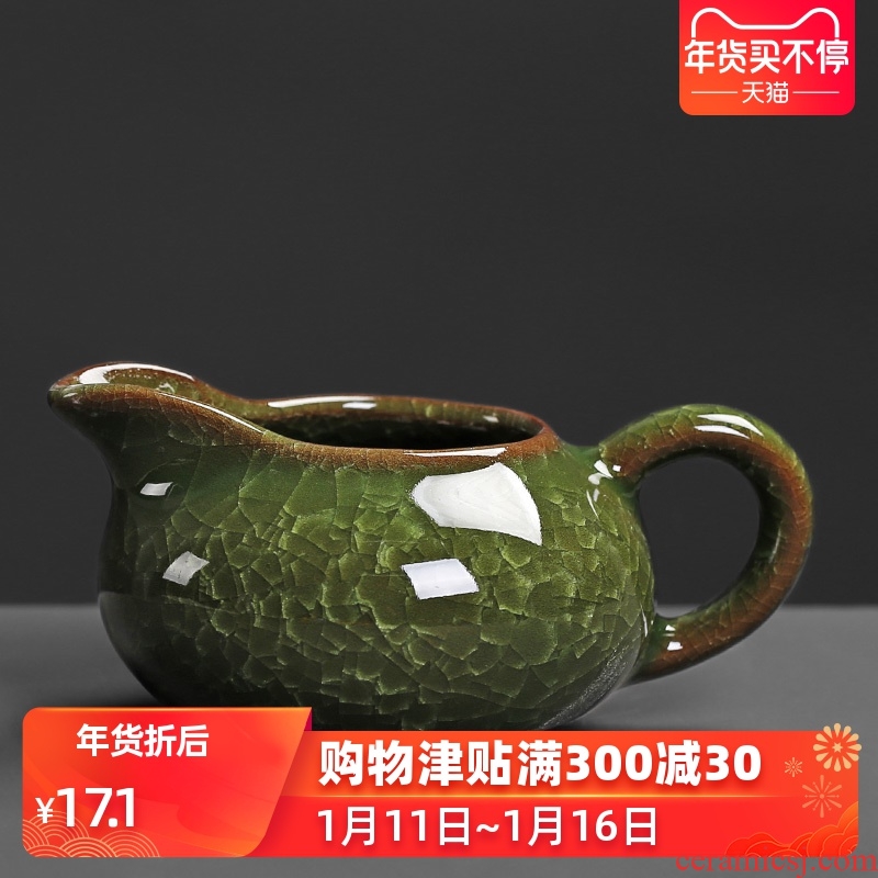 Ceramic fair keller household in ice to crack the green tea device small single kung fu tea tea sea office accessories