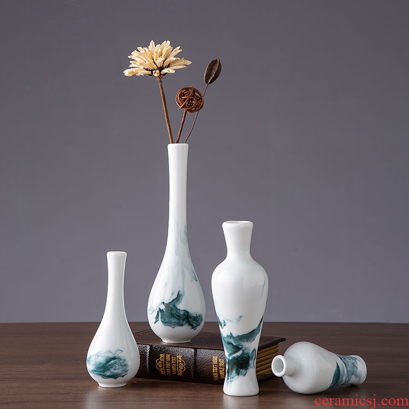Floret bottle place small sitting room creative flower arranging, lovely small expressions using narrow expressions using water raise jingdezhen ceramic dried flowers, flowers