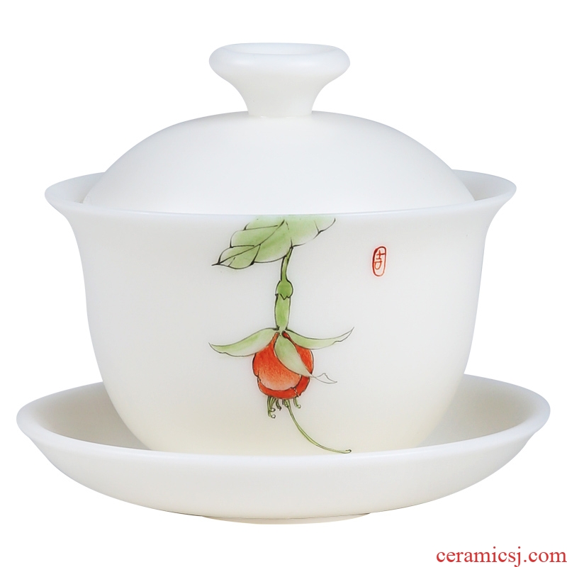 The Product porcelain sink only three tureen dehua white porcelain to large bowl ceramic tea cup private ordering tea set