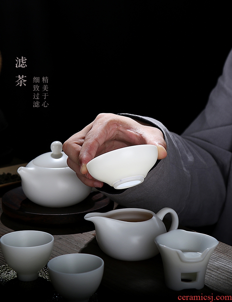 Quiet life suet jade) suit ceramic filter domestic tea tea filter filter is good