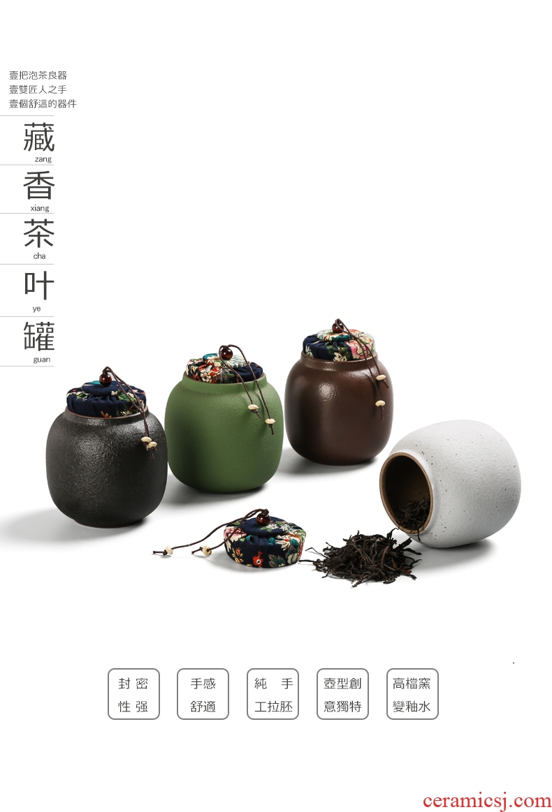 Shadow enjoy creative ceramic tea pot of tea caddy fixings small mini seal pot wake receives storage tank YPQ