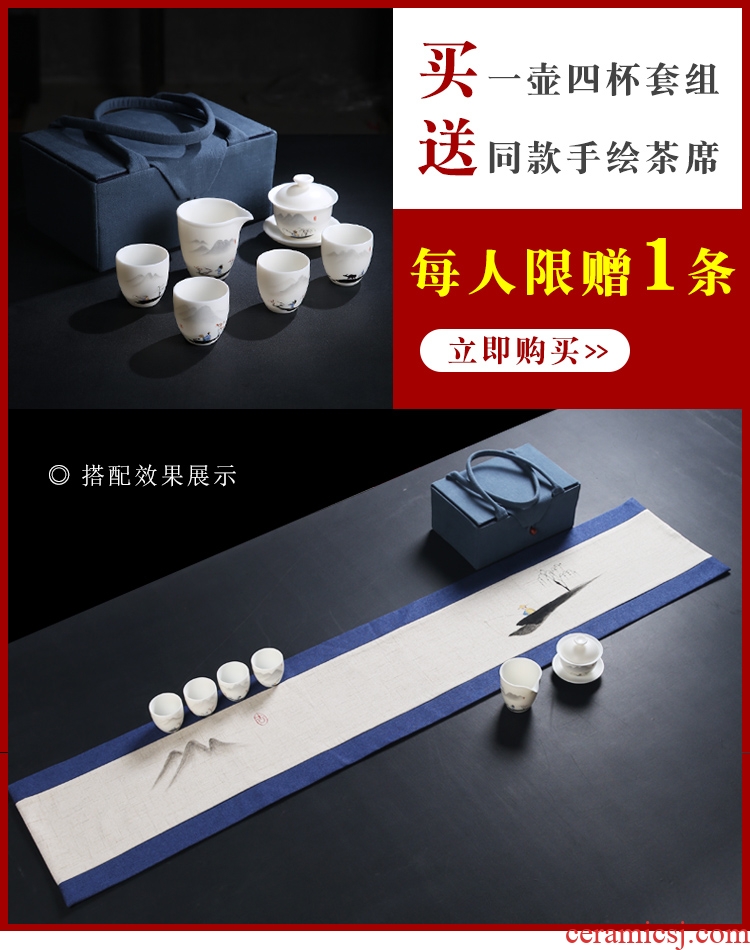 Master hand sample tea cup tea cup single CPU single male personal custom kung fu ceramic cups white porcelain tea set