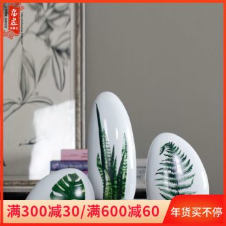 The family decorates a small place ins creative lovely jingdezhen ceramic micro landscape contracted TV ark, desktop decoration