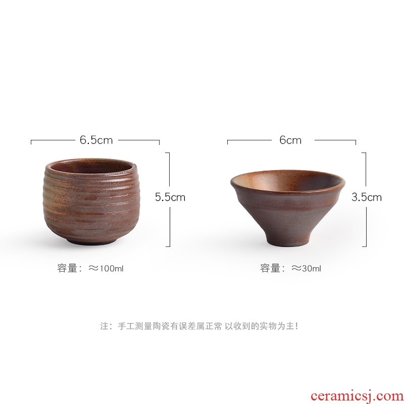 Household ceramics firewood retro kylix kung fu tea set tea cups hat to a cup of tea light cup 6 pack