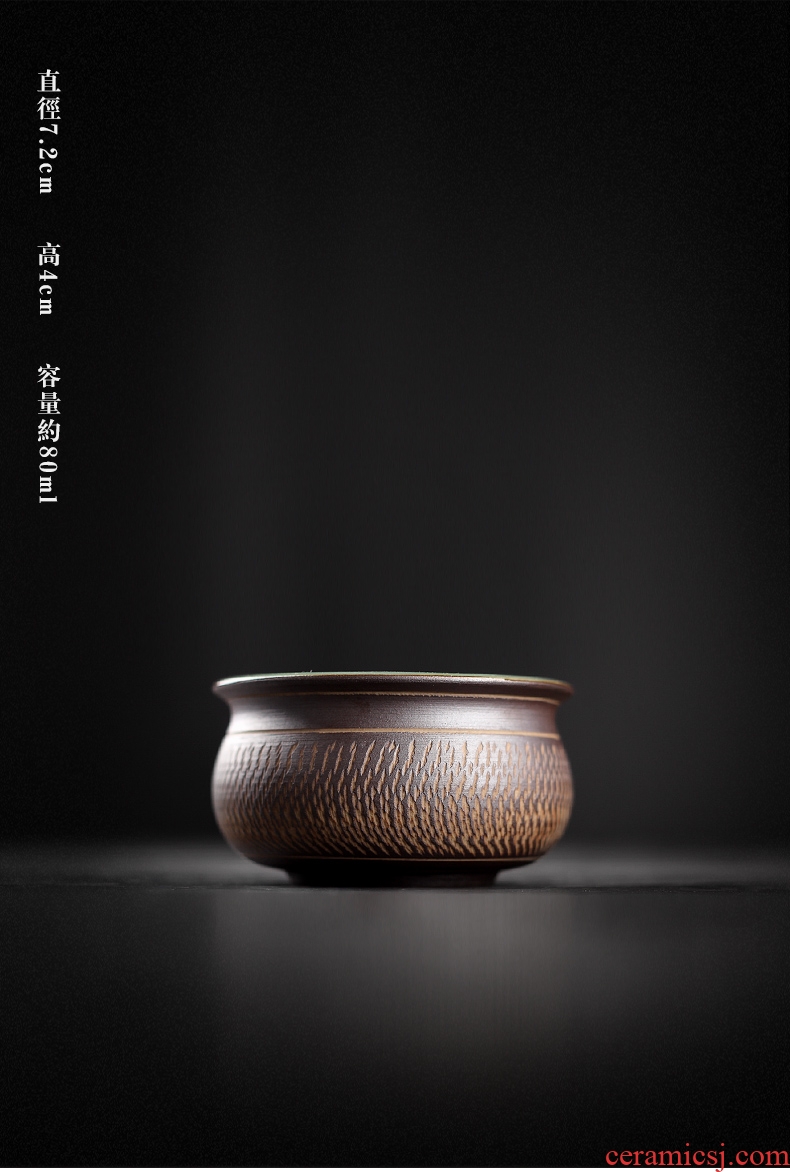 Longquan celadon pure manual master cup jump cut kung fu tea set tea cups sample tea cup single glass ceramic bowl