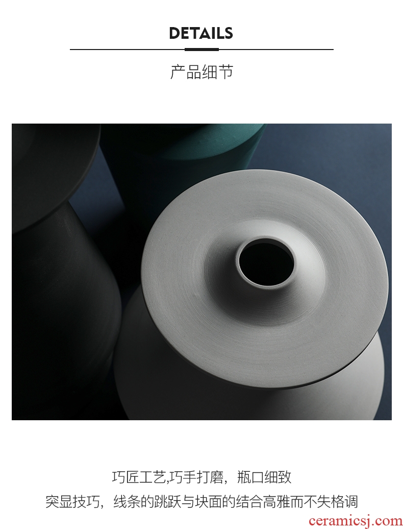 [directly] modern simplicity of jingdezhen ceramic art designer antique vase the mock up room with rotary table vase