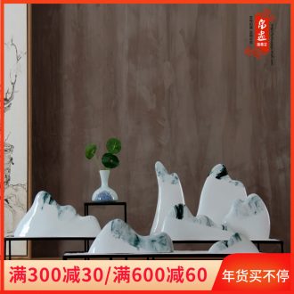 Jingdezhen new Chinese style originality ink mountains furnishing articles sitting room porch decoration ceramic arts and crafts