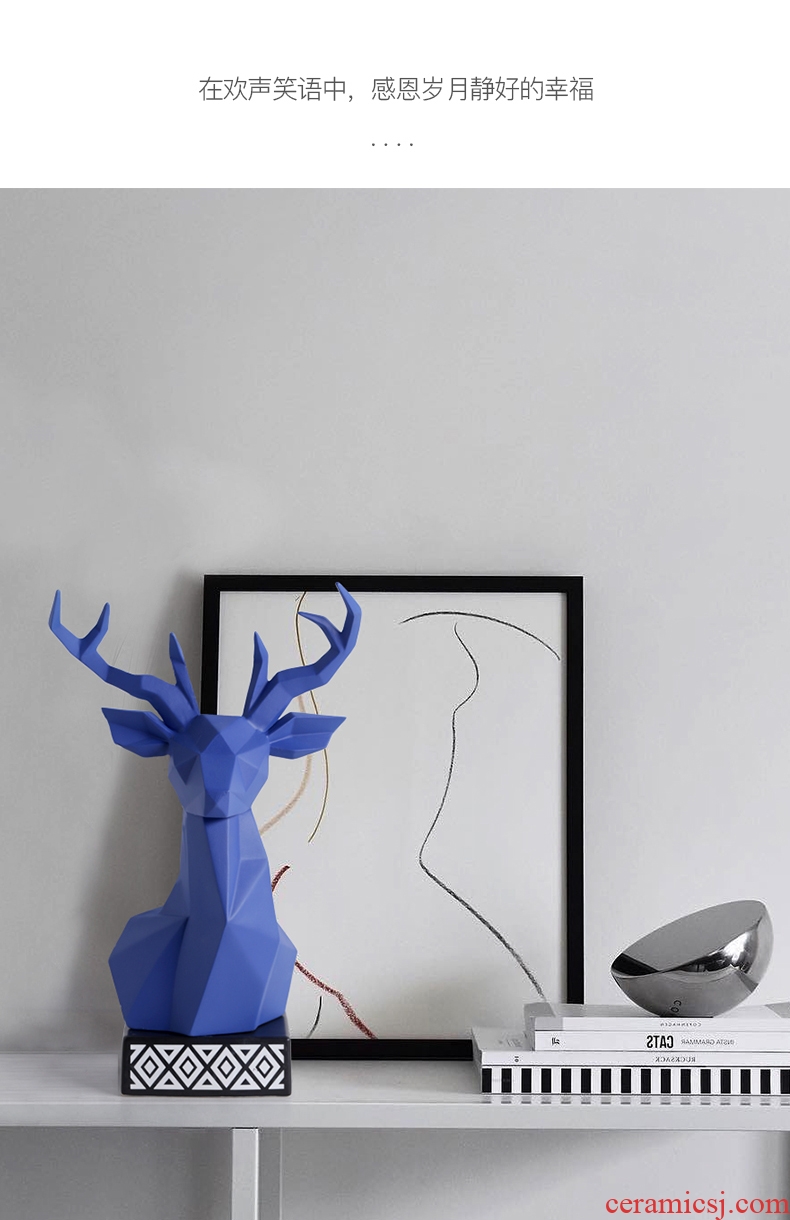 The Nordic idea ceramic deer head light key-2 luxury furnishing articles household act The role ofing is tasted example room living room TV ark, desktop soft decoration