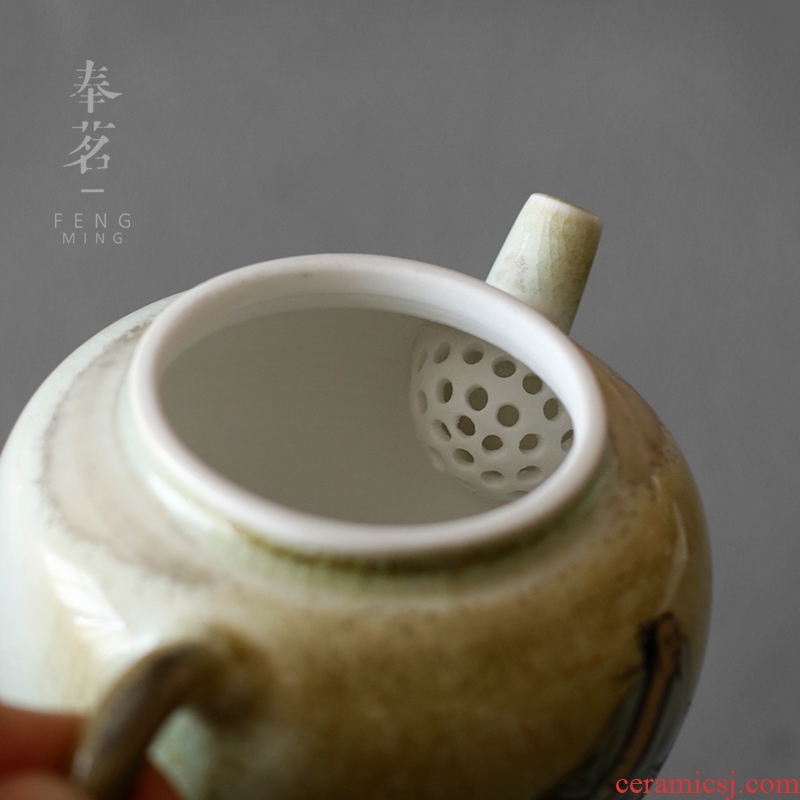 Serve tea pure manual firewood teapot exclusive ceramic teapot tea tea person household vintage Japanese hand - made kung fu