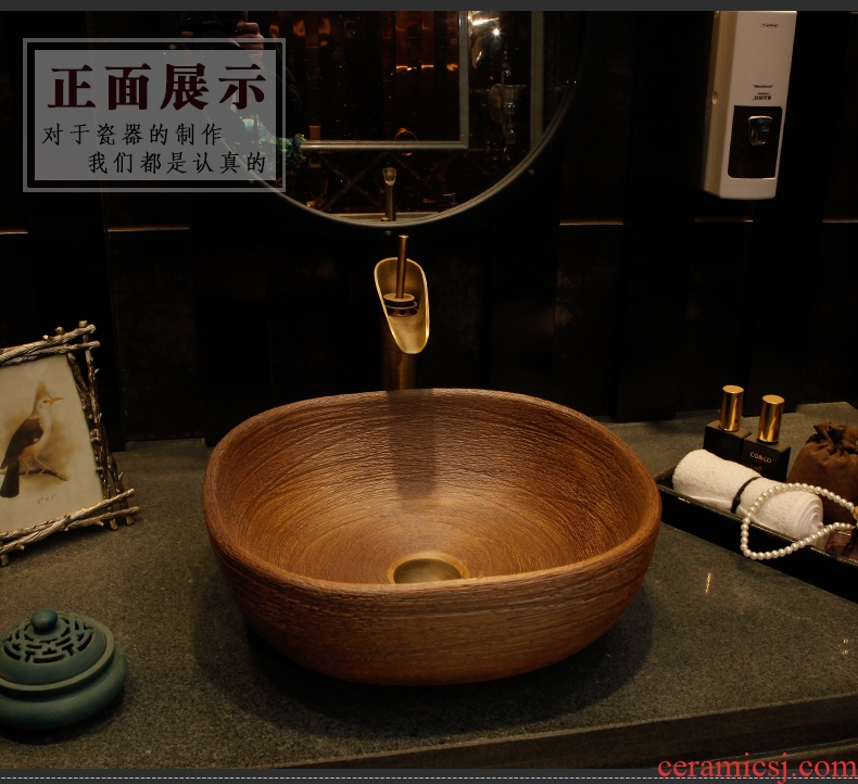 New Chinese style on the ceramic art of the pool that wash a face basin basin lavatory basin square toilet lavabo restoring ancient ways