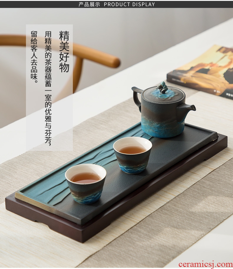 Yipin thousand small tea tray # ceramic household contracted mini dry tea kung fu tea tray was creative head form vesicles