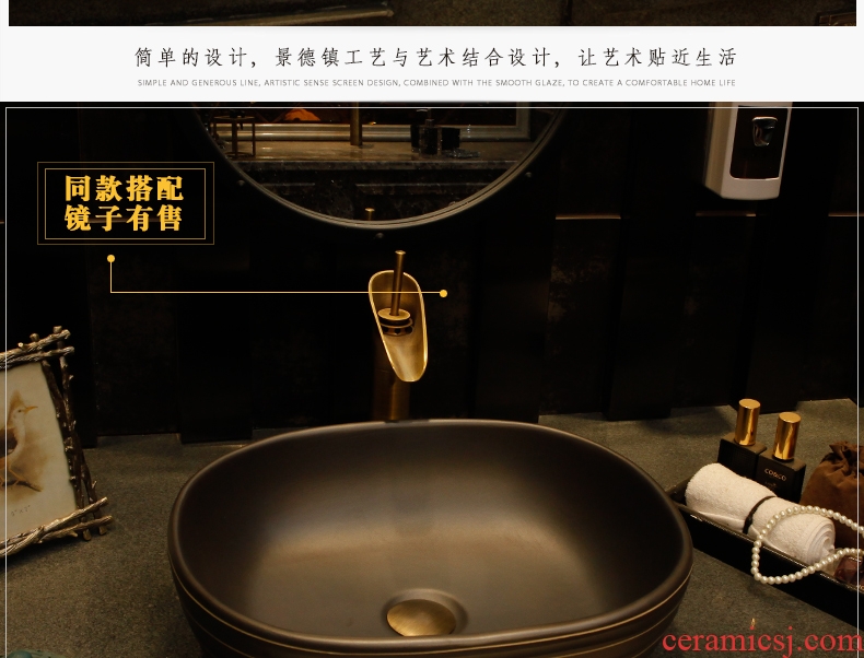 On the ceramic basin On the square balcony lavatory toilet lavabo elliptical basin basin of the basin that wash a face