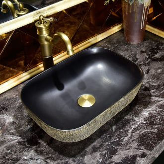 Ceramic lavabo European stage basin oval lavatory art basin of the basin that wash a face of household toilet water basin