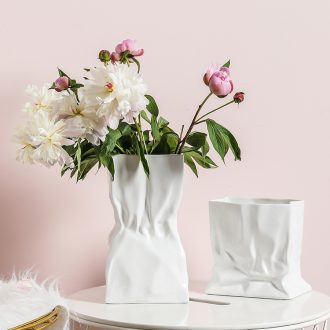 Example room art adornment Nordic contracted household vase furnishing articles sitting room hydroponic flower implement ceramic flower arranging flowers