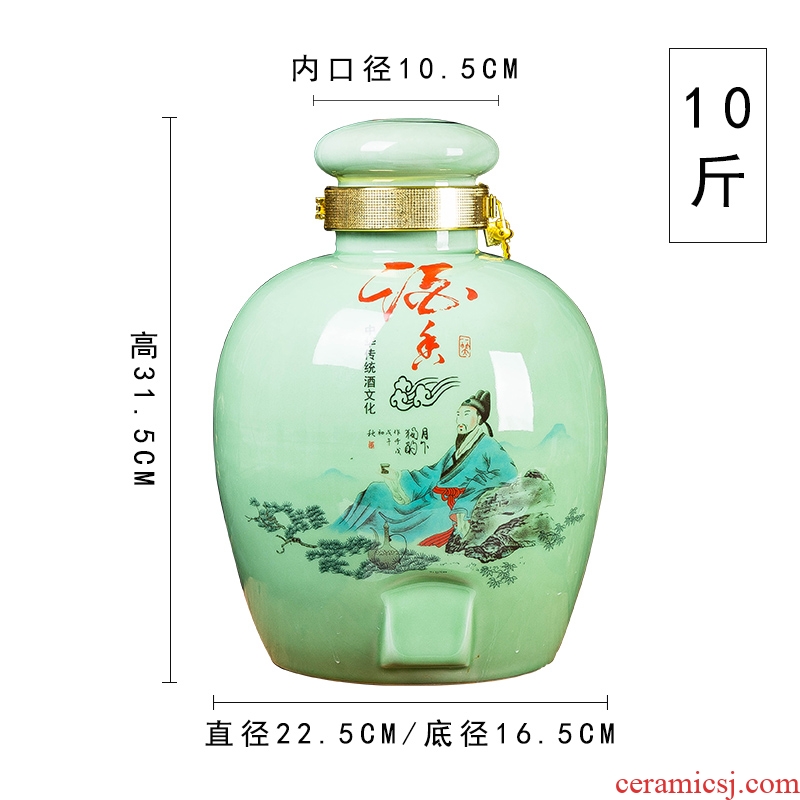 Mercifully wine jars 10 jins 20 jins 30 pounds put ceramic terms it jugs of jingdezhen home empty wine bottles