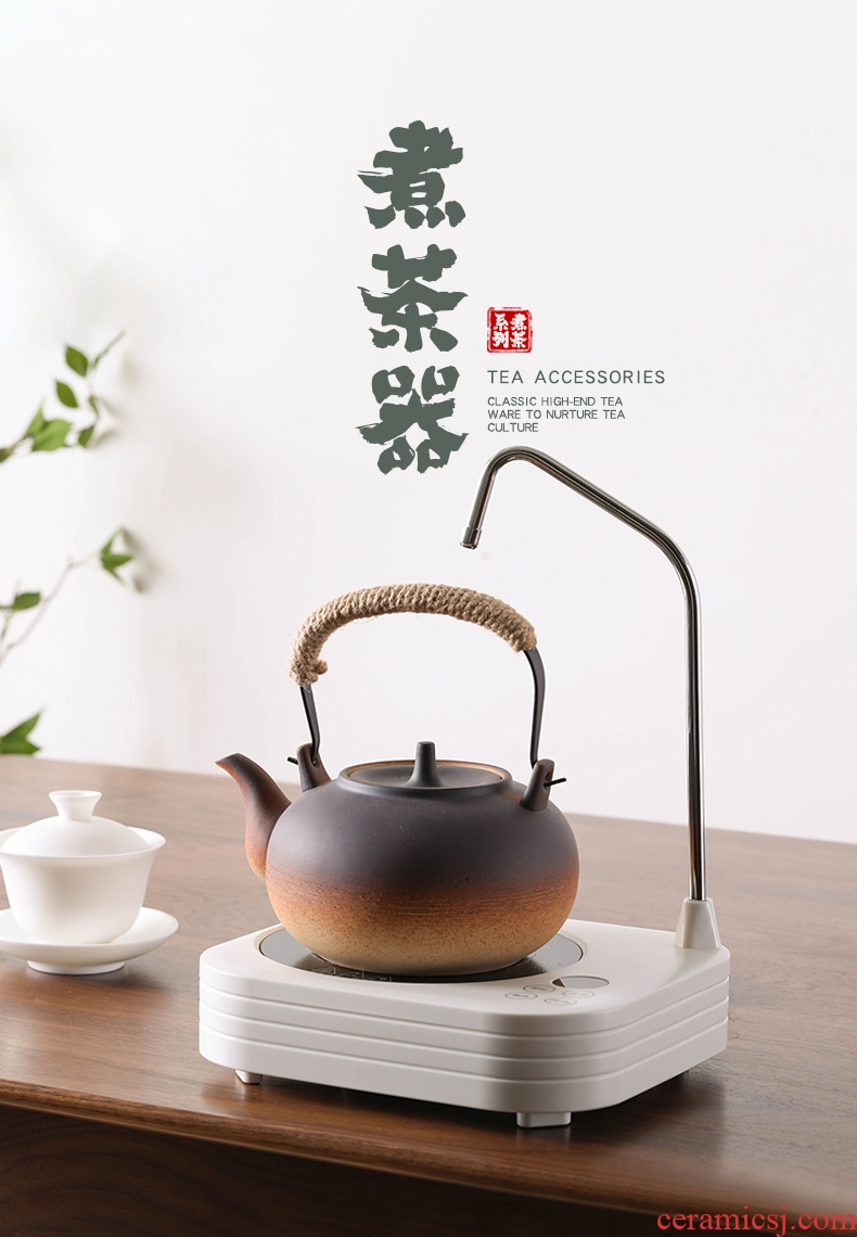 Household electrical TaoLu fire ceramic coarse pottery tea kettle boiling kettle girder pot of tea stove suit with water