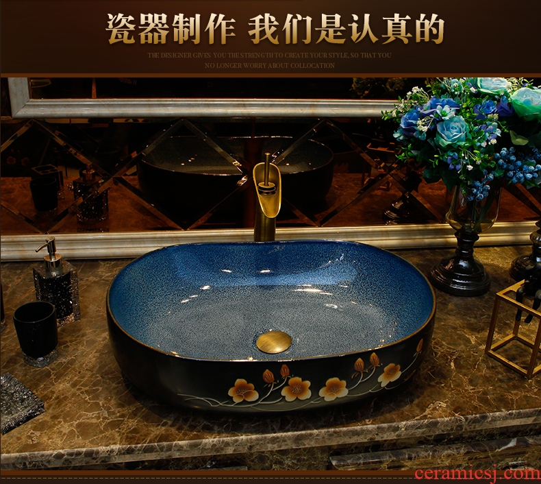 European stage basin sink art ceramic lavatory basin that wash a face more oval basin home for wash basin