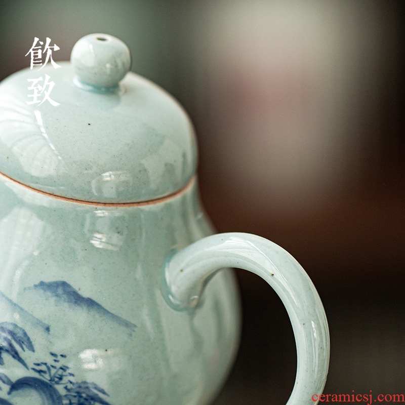 Ultimately responds to the teapot antique hand - made ceramic teapot single pot of kung fu trumpet with mini filter tea set a single one person