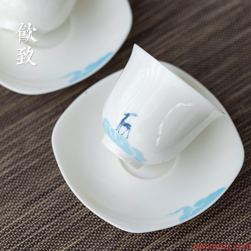 Ultimately responds to Japanese kung fu tea set suit household creative ceramic small tureen cup tea taking tea gift box