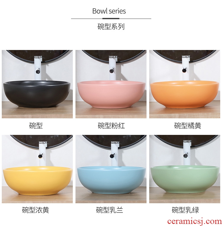 The stage basin sink Nordic matte enrolled single household art ceramic lavatory toilet basin basin water basin