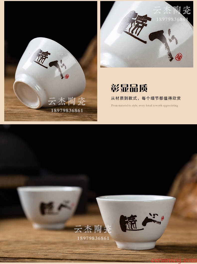 Jingdezhen household ceramics hip an empty bottle seal wine bottle wine wine jar 1 catty the packed with black and white