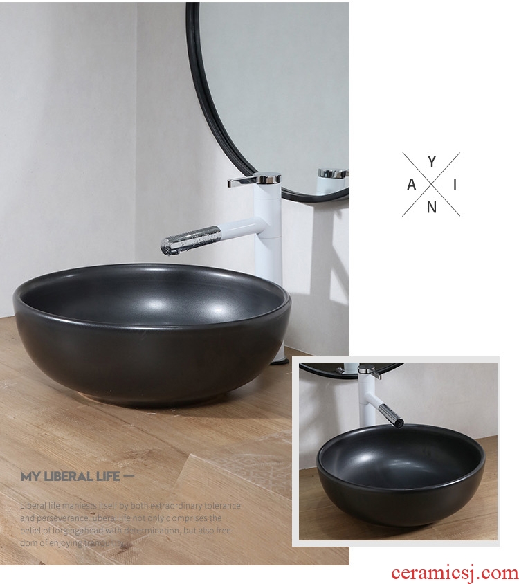 The stage basin sink Nordic matte enrolled single household art ceramic lavatory toilet basin basin water basin