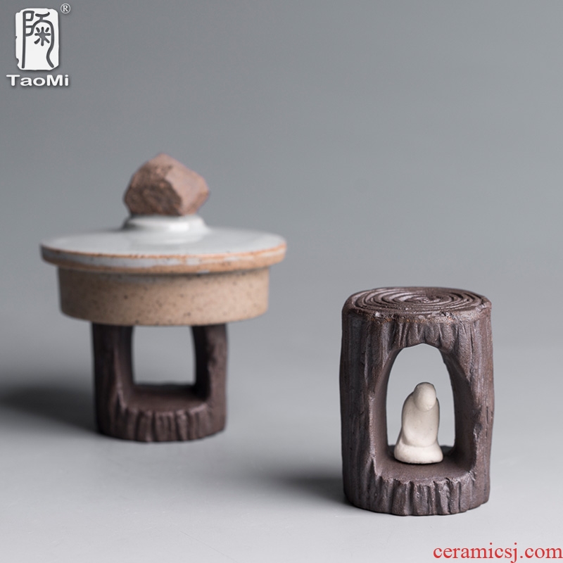 Tao fan creative Chinese crude doi buy zen lid cover placed ChaGa ceramic tea is tea pet furnishing articles