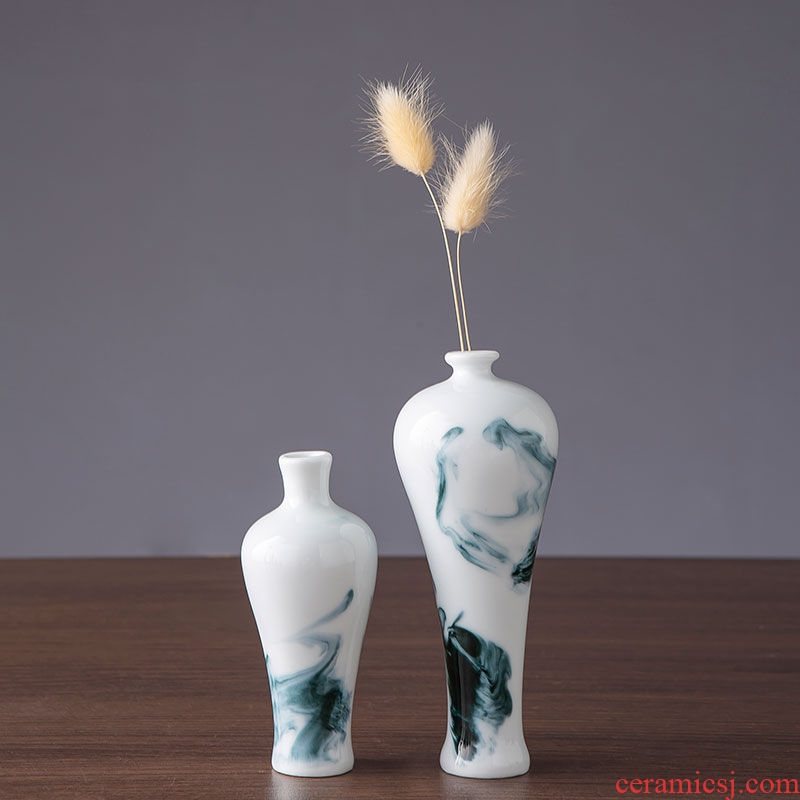 Floret bottle place small sitting room creative flower arranging, lovely small expressions using narrow expressions using water raise jingdezhen ceramic dried flowers, flowers
