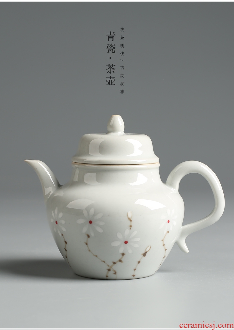 Is good source celadon hand - made contracted household take the teapot of filter ceramic pot of tea tureen single pot of kung fu tea set