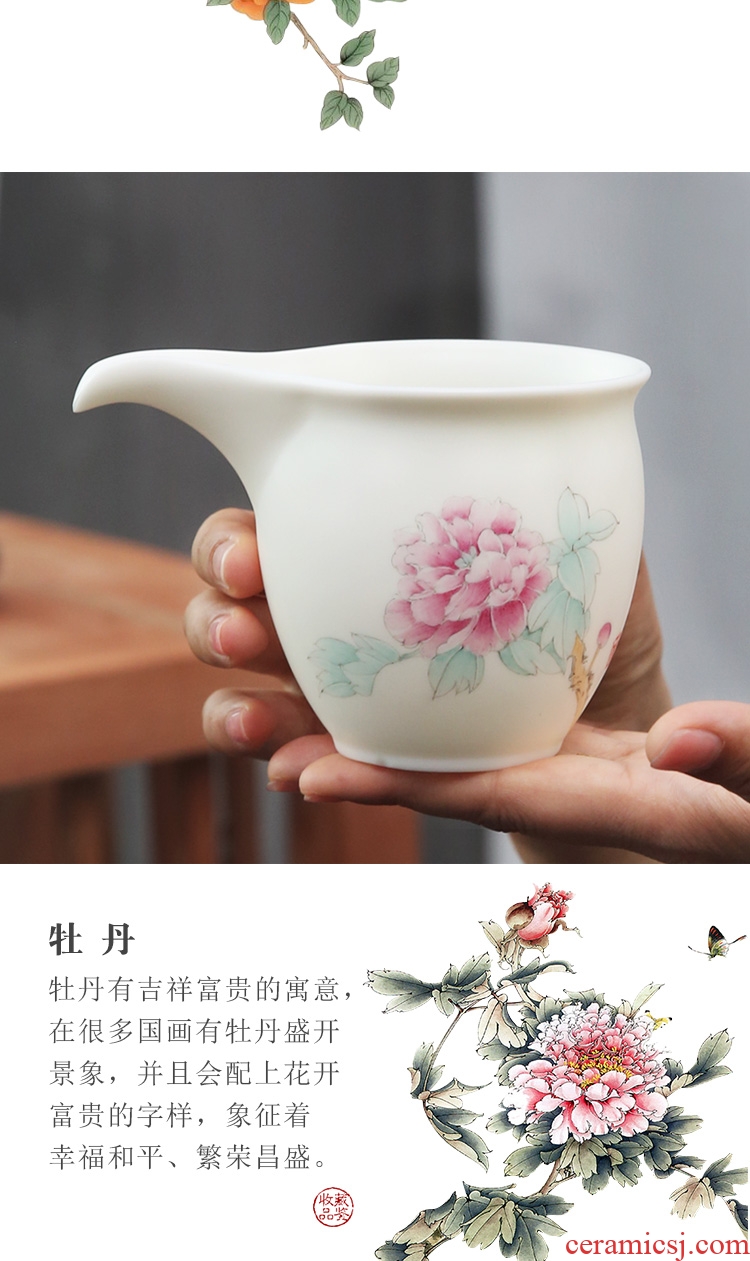 Fair quality porcelain sink ceramic cup pure manual hand - made white porcelain tea sea household device and a cup of tea kungfu tea accessories