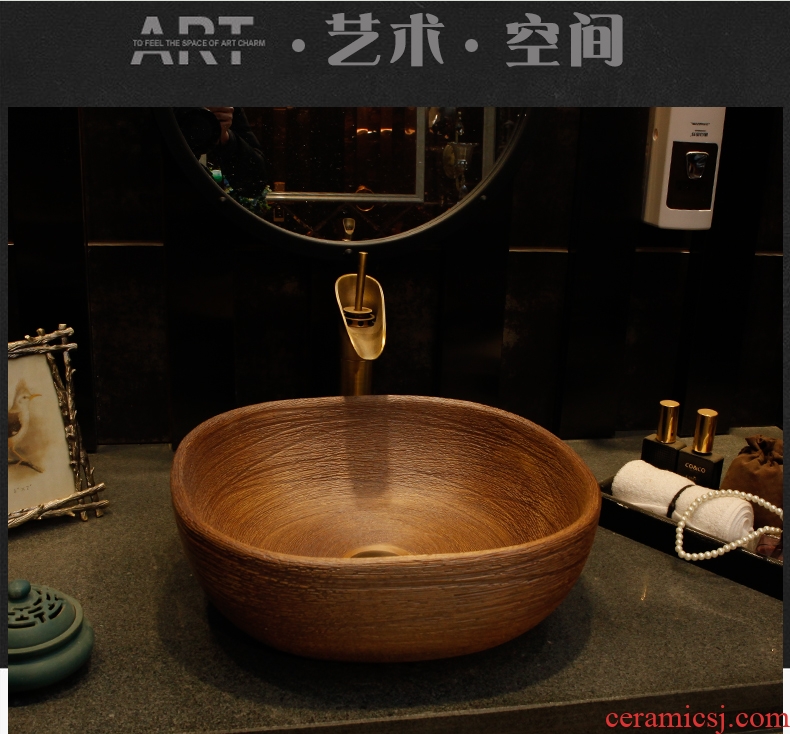 New Chinese style on the ceramic art of the pool that wash a face basin basin lavatory basin square toilet lavabo restoring ancient ways