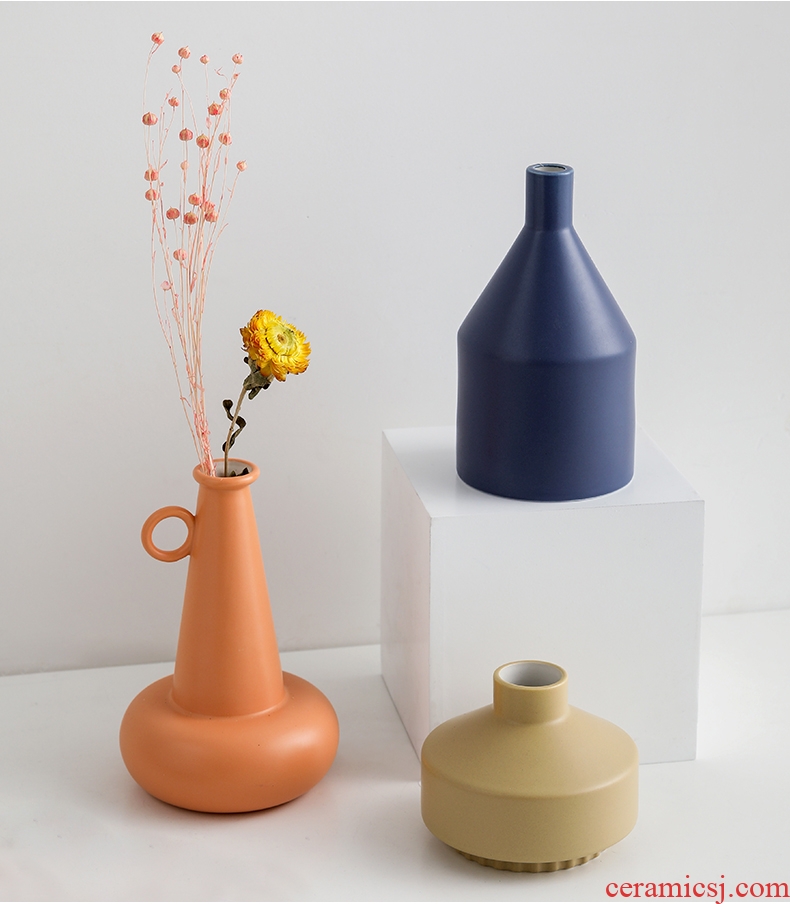 The Nordic idea morandi vase furnishing articles sitting room dried flowers flower arrangement art ceramic art floret bottle act The role ofing is tasted