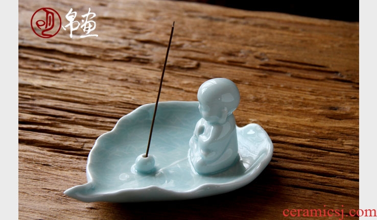 Incense inserted joss stick for zen Buddhism in the tea house furnishing articles ceramic and manual fragrant Incense leaves home decoration ideas