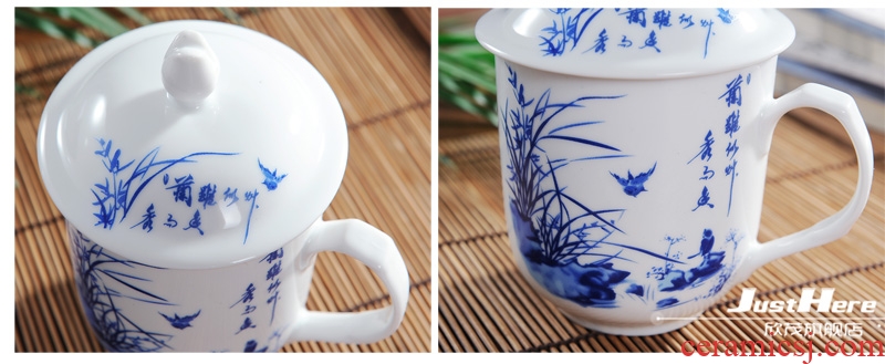 The New product of jingdezhen ceramic cups office cup cup with personal cup with cover glass cup and meeting