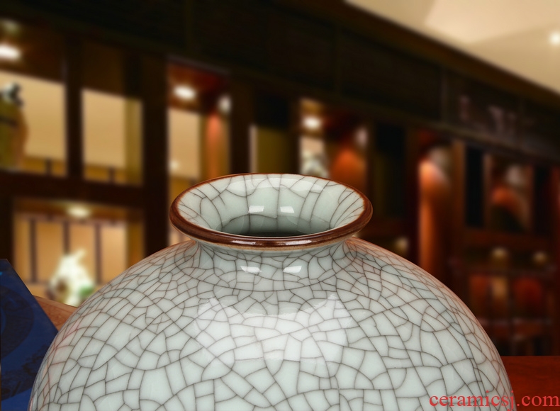 Archaize of jingdezhen ceramics up crack glaze vase was fashionable household decoration decoration furnishing articles study