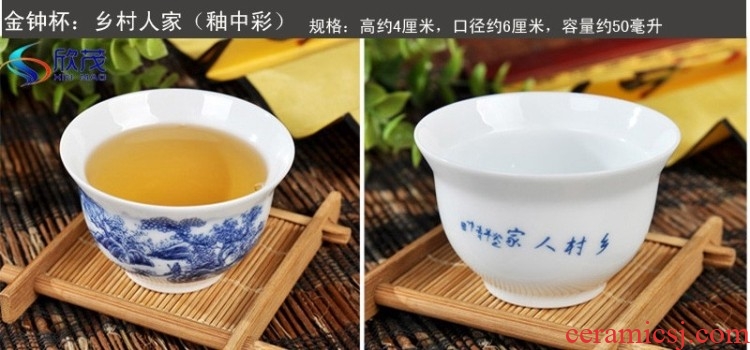 Of jingdezhen blue and white thin ceramic sample tea cup cup tire kung fu tea cups of individual cup