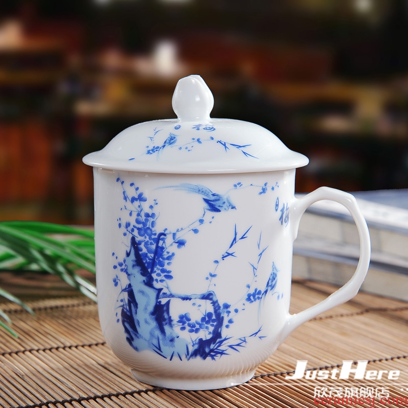 The New product of jingdezhen ceramic cups office cup cup with personal cup with cover glass cup and meeting