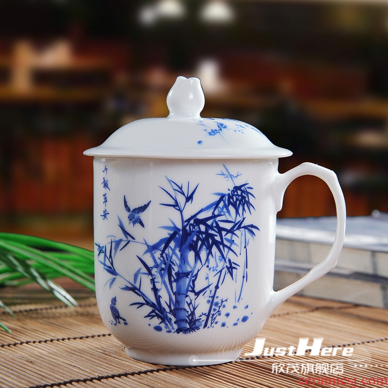 The New product of jingdezhen ceramic cups office cup cup with personal cup with cover glass cup and meeting